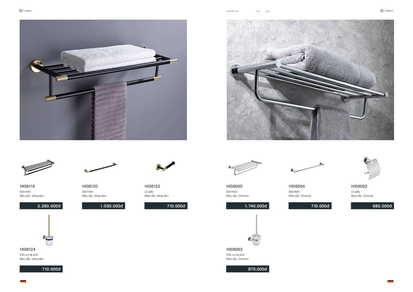Thiết bị vệ sinh MUHLER Catalogue và Bảng giá mới nhất /Page 117